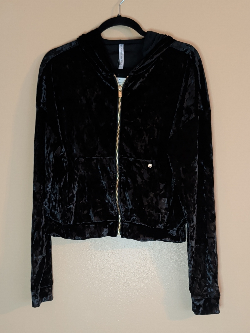 Fabletics Women's Crushed Velour Zip Up Hoodie NWT Size Medium